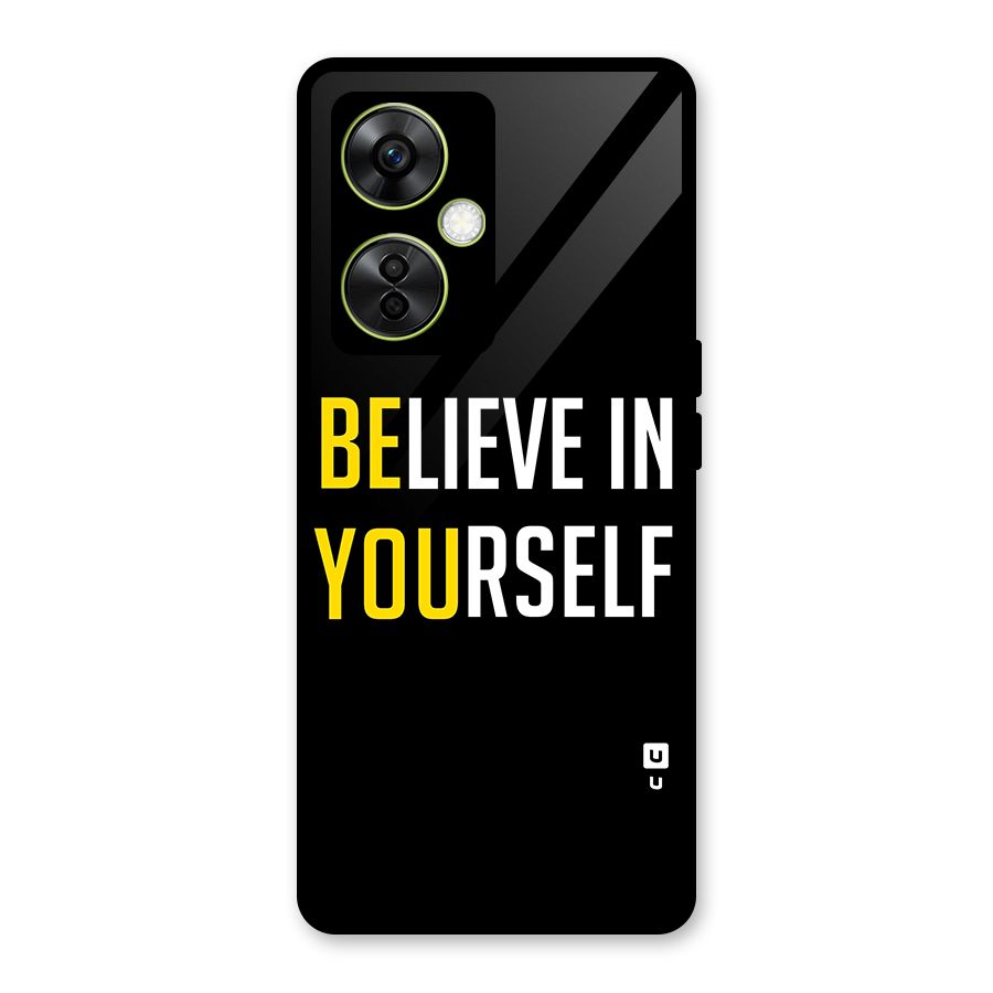 Believe In Yourself Black Glass Back Case for OnePlus Nord CE 3 Lite