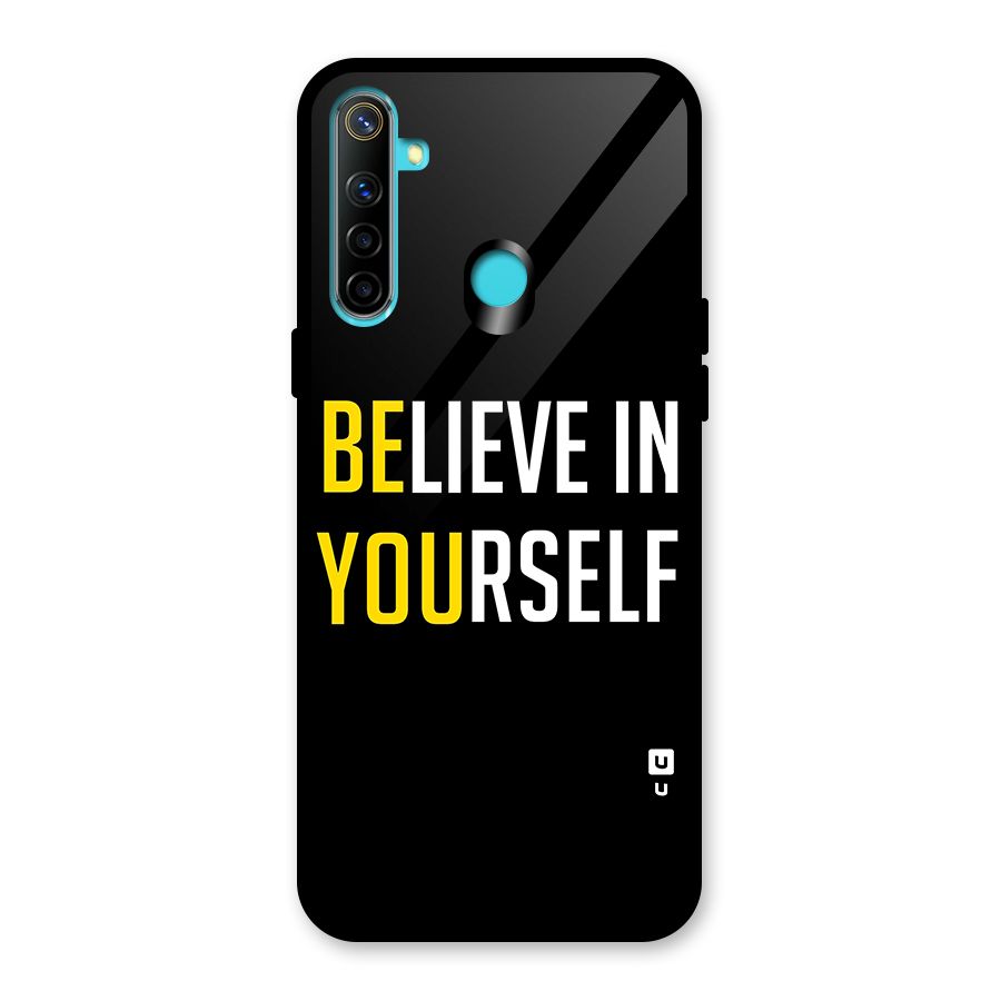 Believe In Yourself Black Glass Back Case for Realme Narzo 10