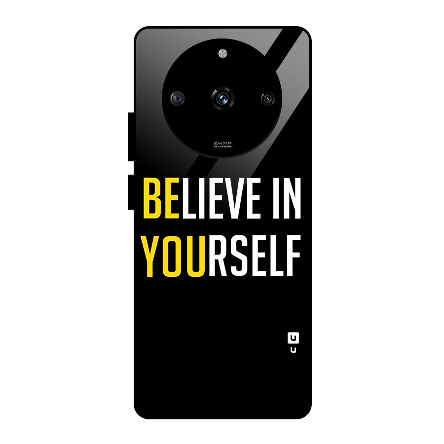 Believe In Yourself Black Glass Back Case for Realme Narzo 60 5G