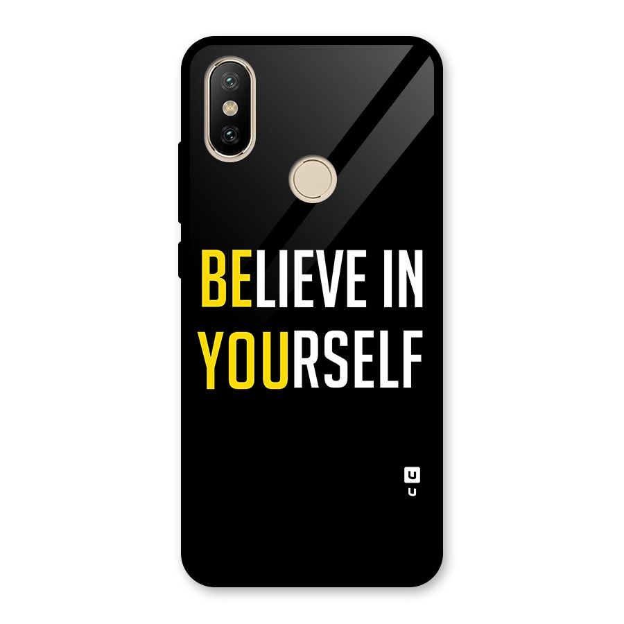 Believe In Yourself Black Glass Back Case for Redmi A2