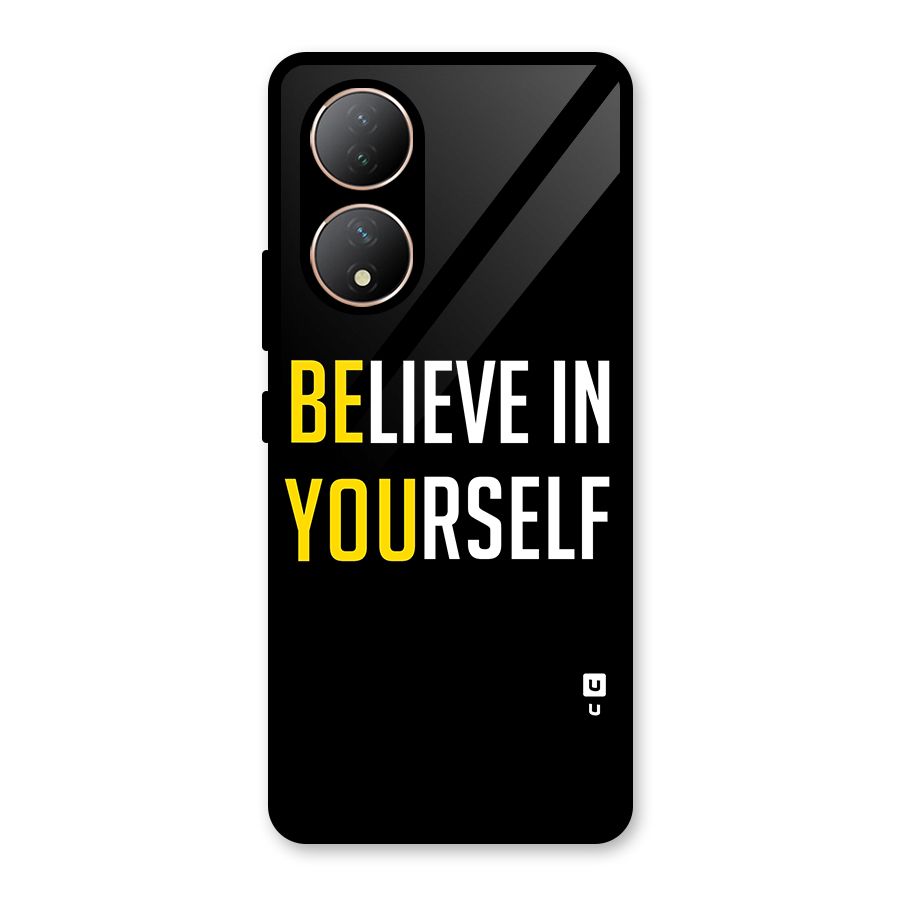 Believe In Yourself Black Glass Back Case for Vivo Y100A