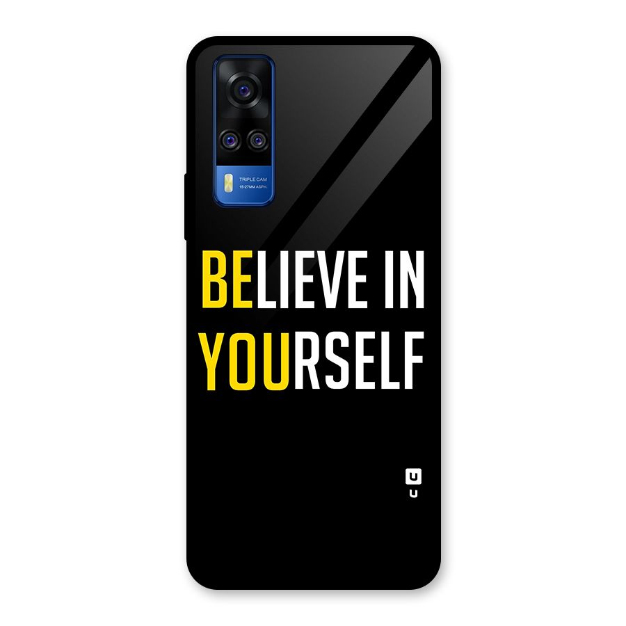 Believe In Yourself Black Glass Back Case for Vivo Y31