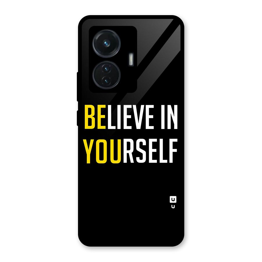 Believe In Yourself Black Glass Back Case for iQOO Z6 44W