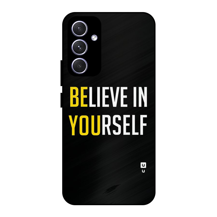Believe In Yourself Black Metal Back Case for Galaxy A54