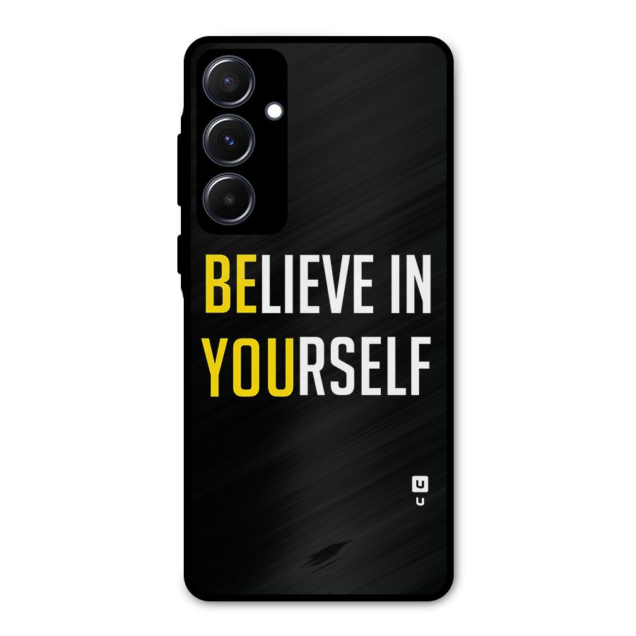 Believe In Yourself Black Metal Back Case for Galaxy A55
