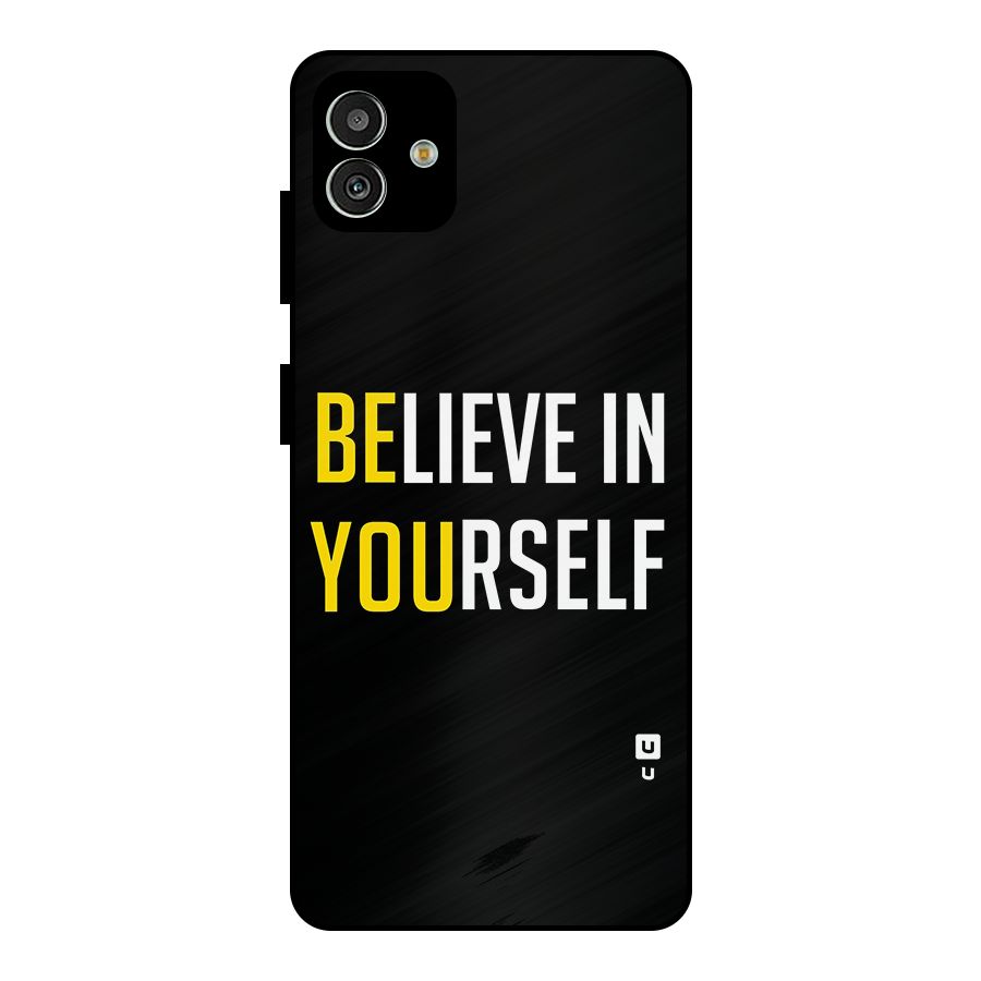 Believe In Yourself Black Metal Back Case for Galaxy M13 5G