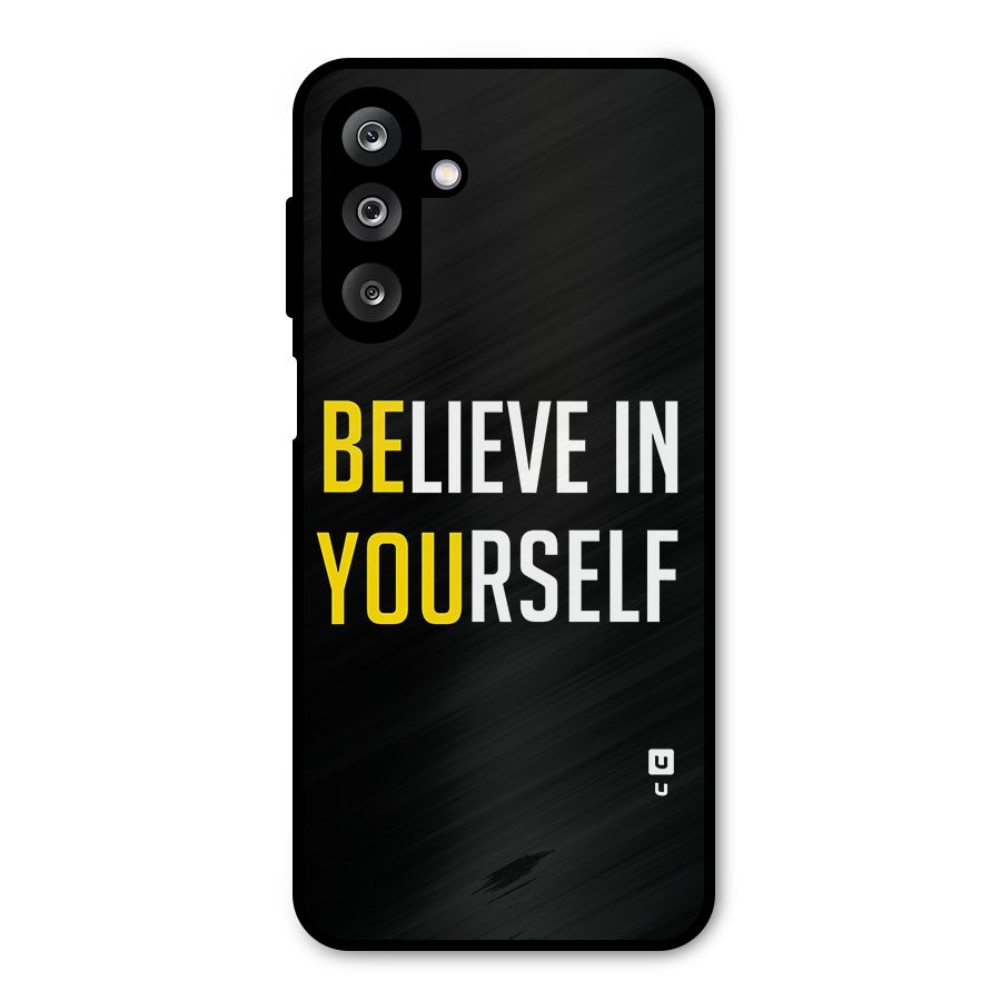 Believe In Yourself Black Metal Back Case for Galaxy M36