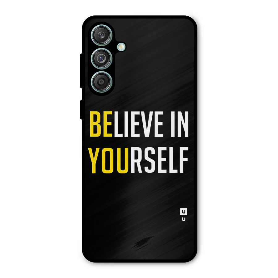 Believe In Yourself Black Metal Back Case for Galaxy M55 5G
