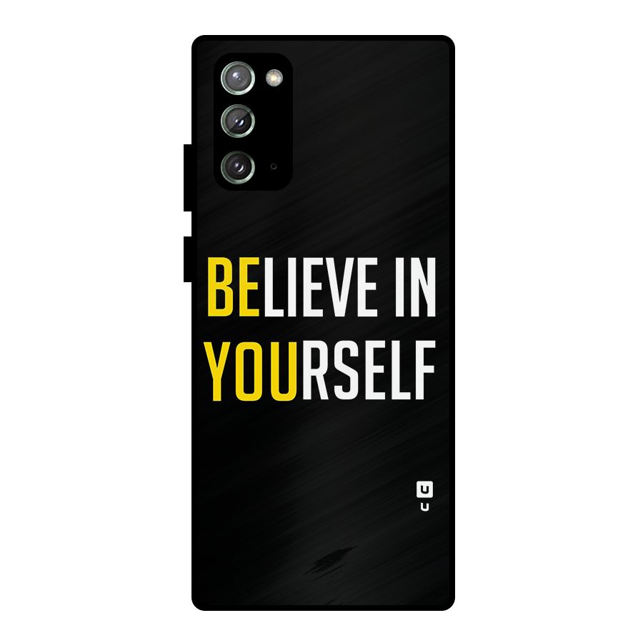 Believe In Yourself Black Metal Back Case for Galaxy Note 20