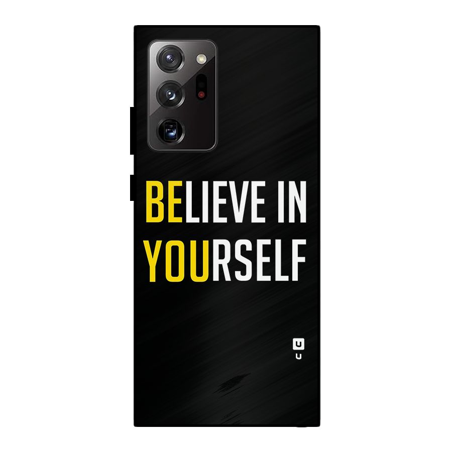 Believe In Yourself Black Metal Back Case for Galaxy Note 20 Ultra