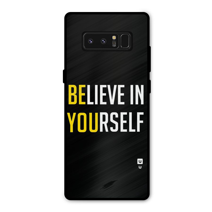 Believe In Yourself Black Metal Back Case for Galaxy Note 8