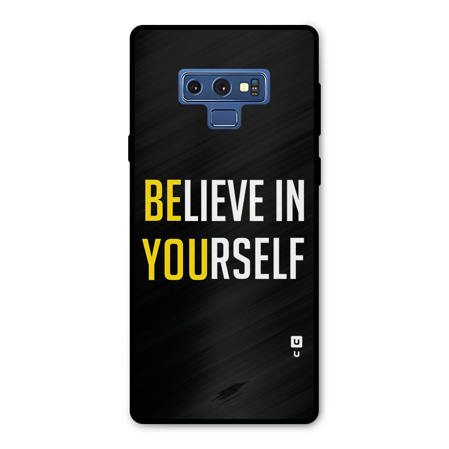 Believe In Yourself Black Metal Back Case for Galaxy Note 9