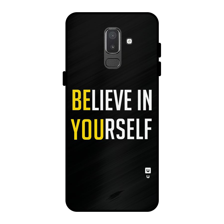 Believe In Yourself Black Metal Back Case for Galaxy On8 (2018)