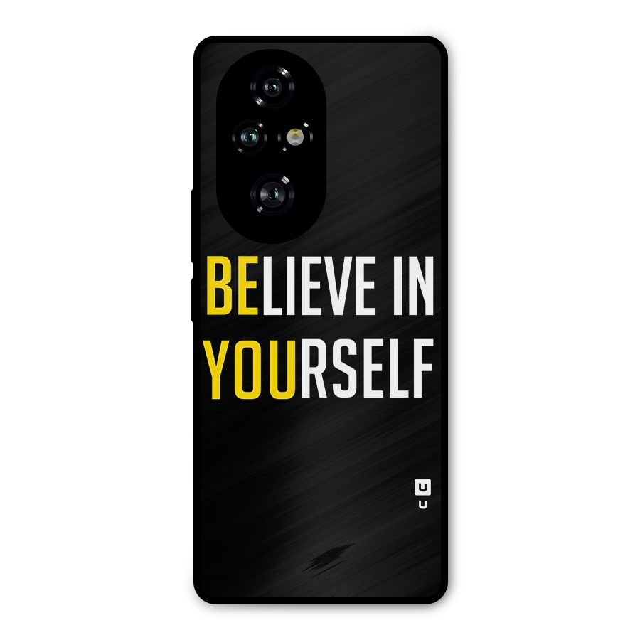 Believe In Yourself Black Metal Back Case for Honor 200 Pro