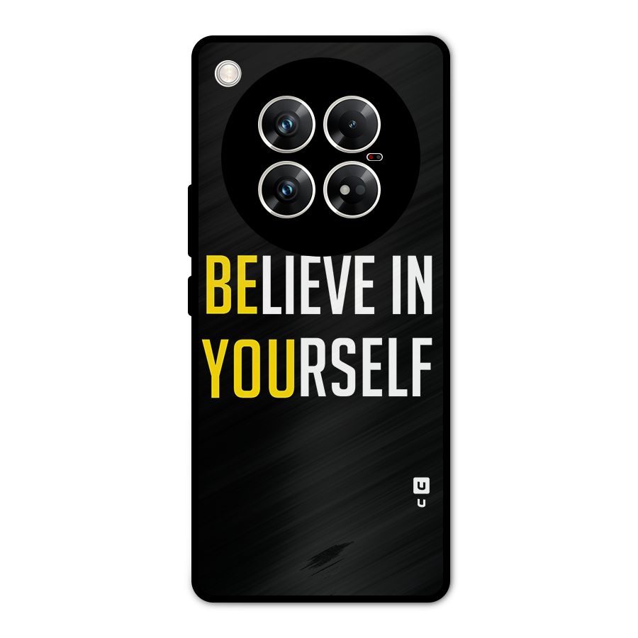 Believe In Yourself Black Metal Back Case for Infinix Zero 40 5G