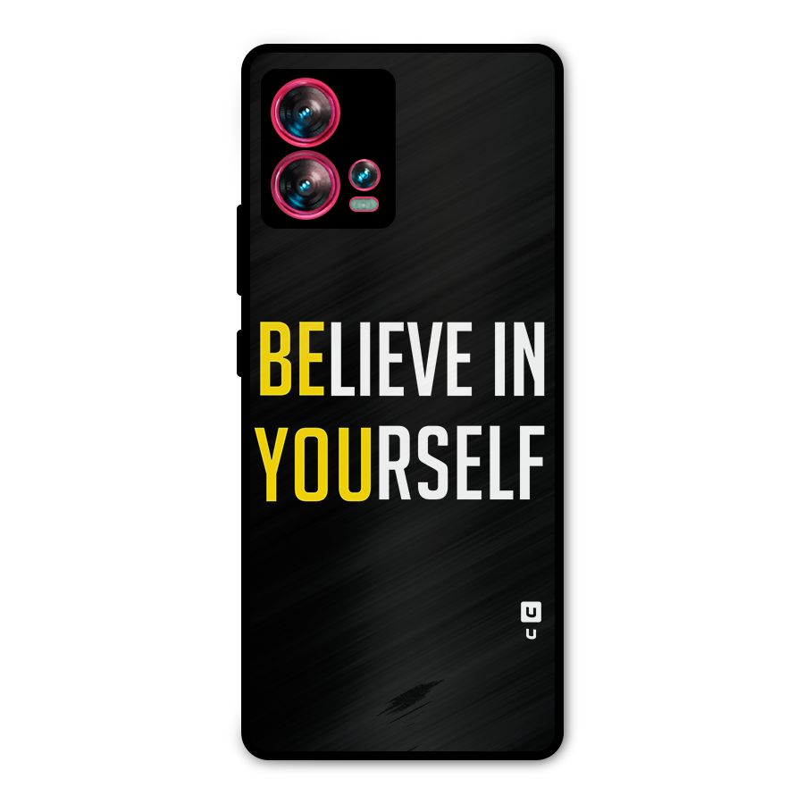Believe In Yourself Black Metal Back Case for Motorola Edge 30 Fusion