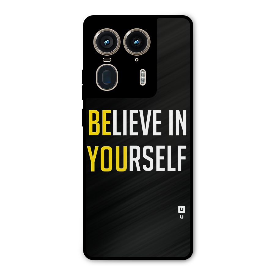 Believe In Yourself Black Metal Back Case for Motorola Edge 50 Ultra