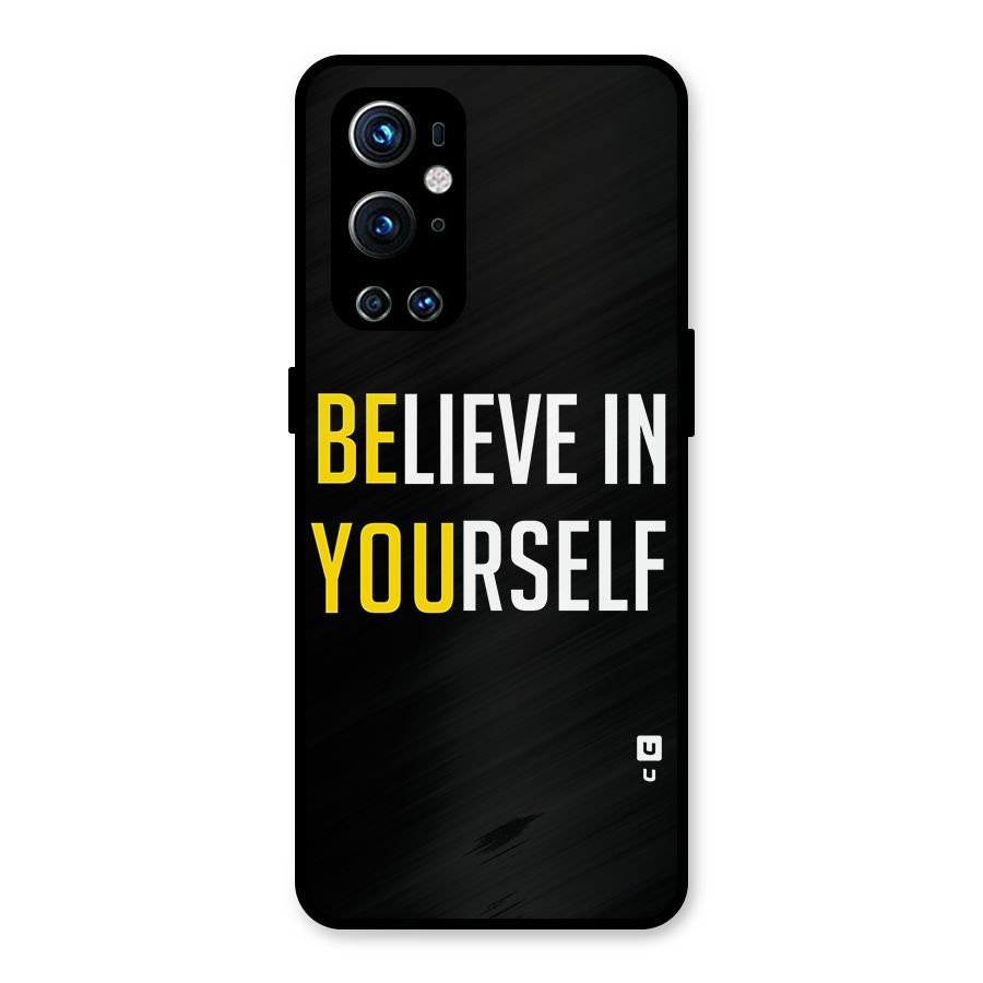 Believe In Yourself Black Metal Back Case for OnePlus 9 Pro