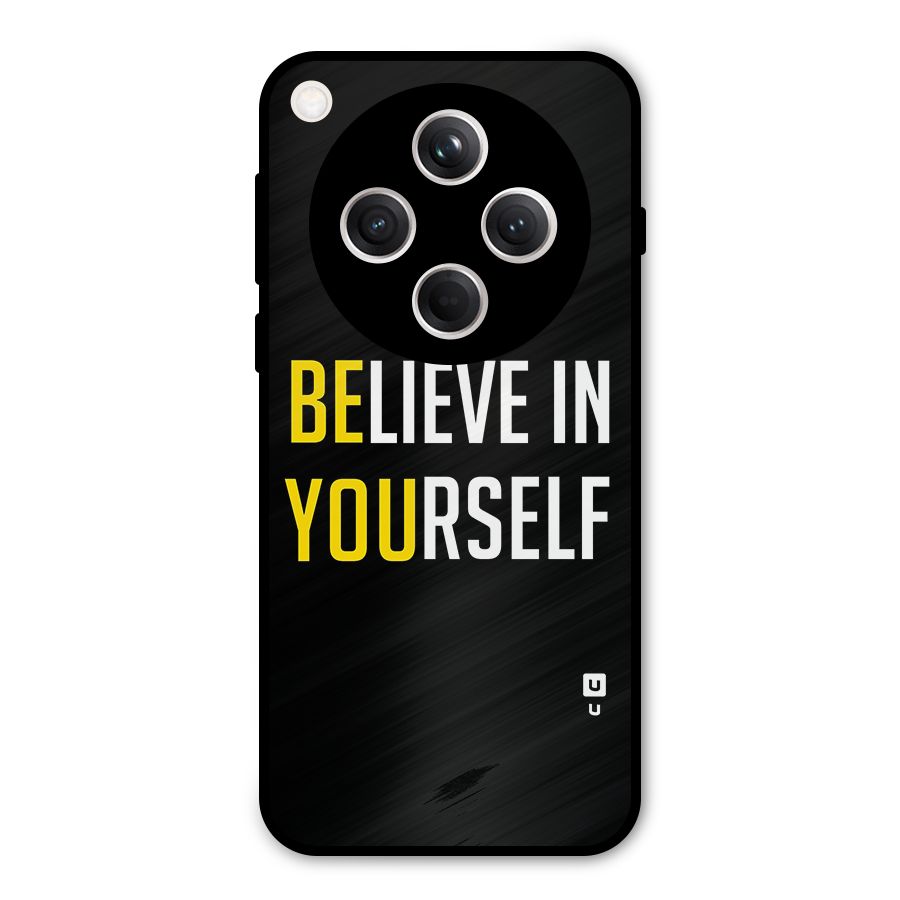 Believe In Yourself Black Metal Back Case for Oppo Find X8
