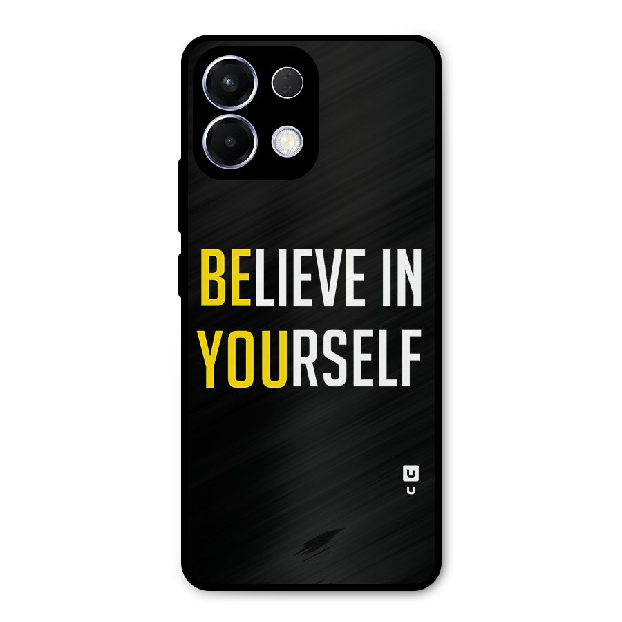 Believe In Yourself Black Metal Back Case for Oppo K13