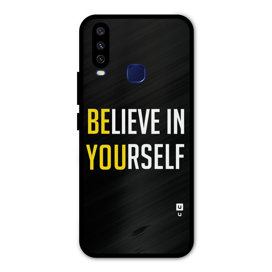 Believe In Yourself Black Metal Back Case for Vivo V17
