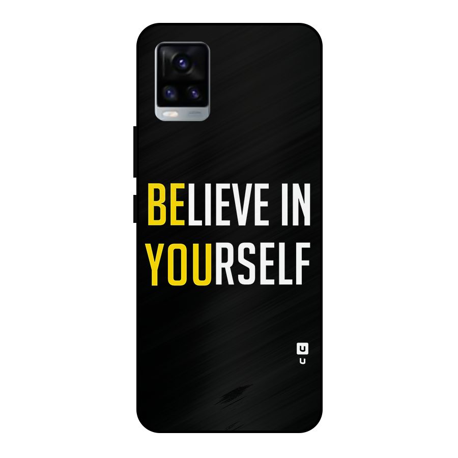 Believe In Yourself Black Metal Back Case for Vivo V20