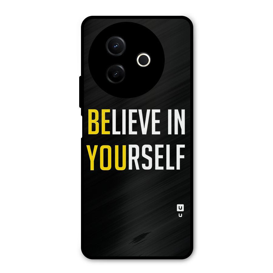 Believe In Yourself Black Metal Back Case for Vivo Y39