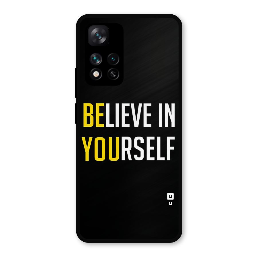Believe In Yourself Black Metal Back Case for Xiaomi 11i Hypercharge 5G