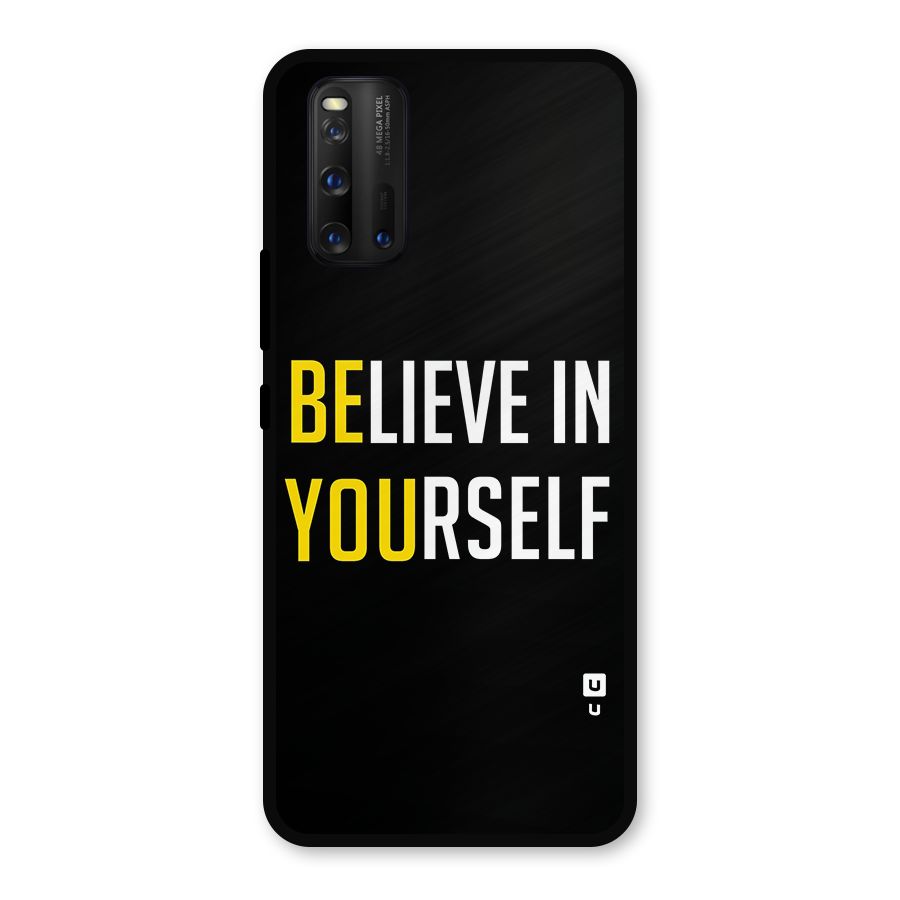 Believe In Yourself Black Metal Back Case for iQOO 3