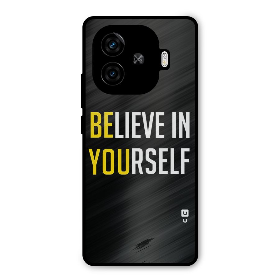 Believe In Yourself Black Metal Back Case for iQOO Neo 10R
