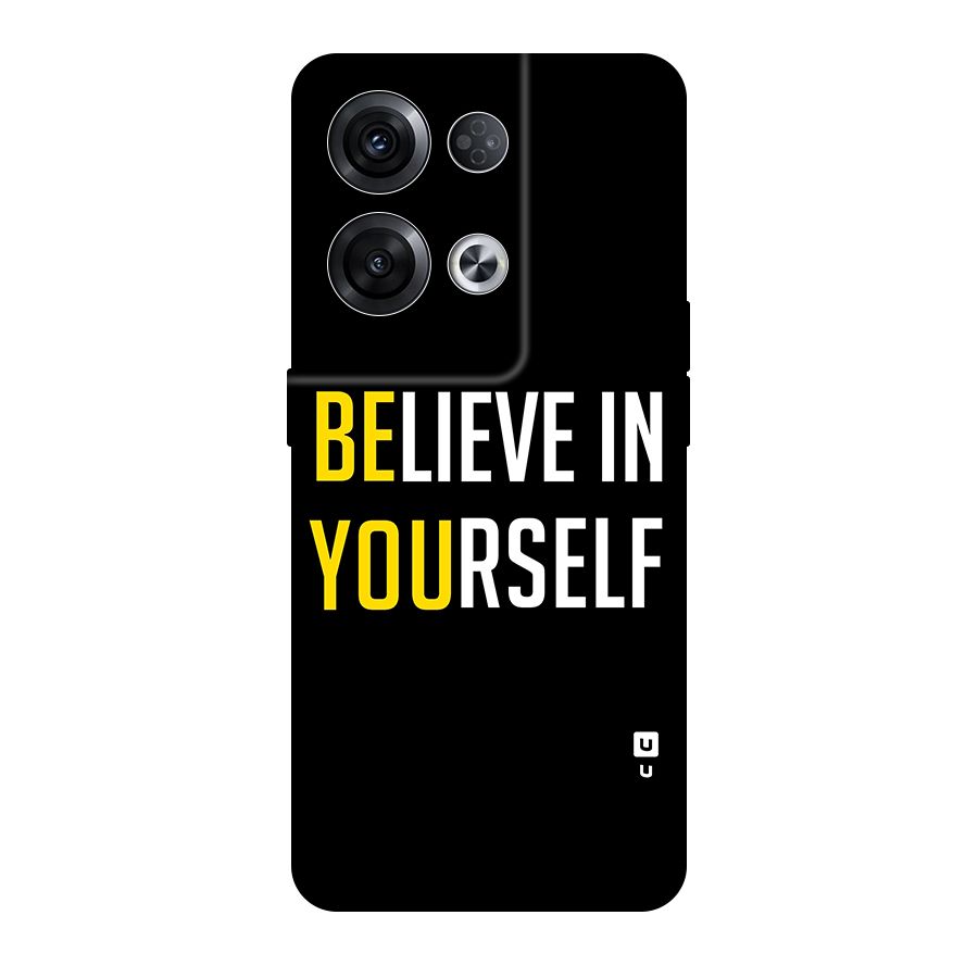 Believe In Yourself Black Original Polycarbonate Back Case for Oppo Reno8 Pro 5G