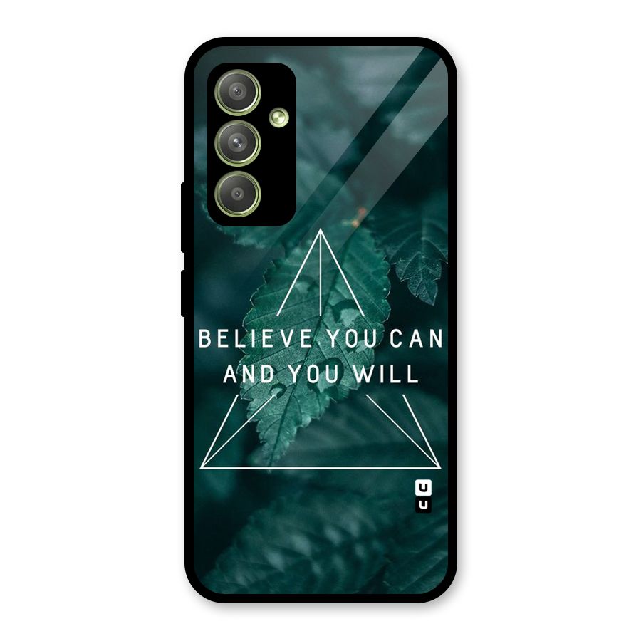 Believe You Can Motivation Glass Back Case for Galaxy A54