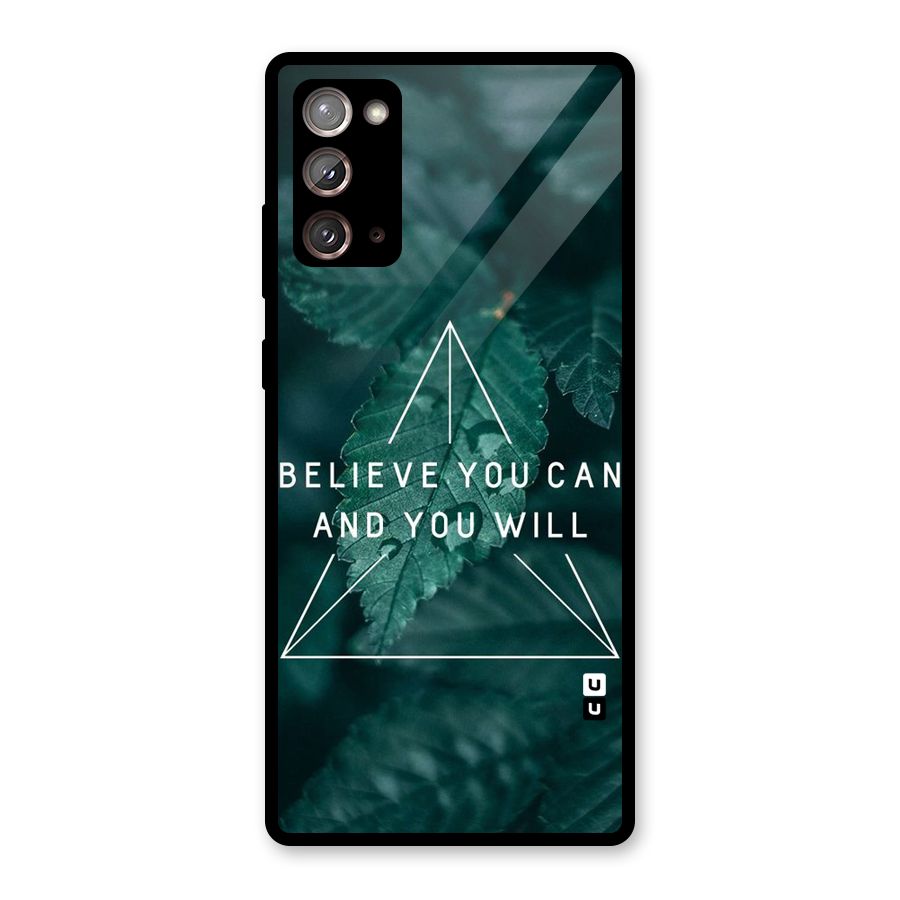 Believe You Can Motivation Glass Back Case for Galaxy Note 20