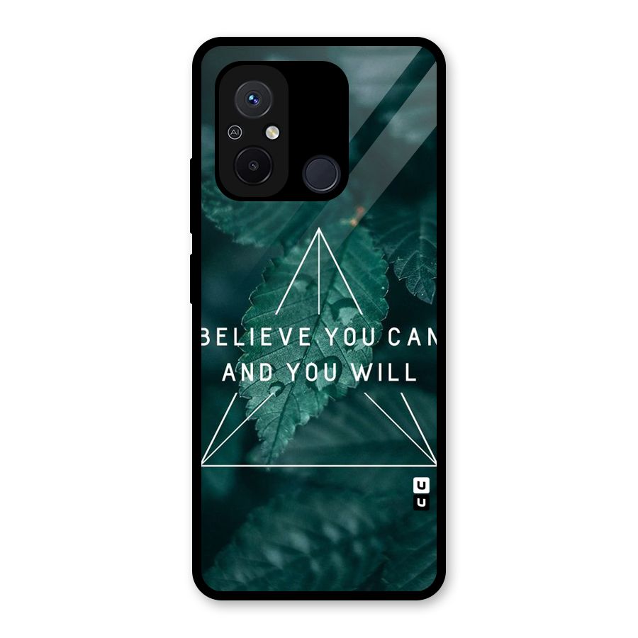 Believe You Can Motivation Glass Back Case for Redmi 12C