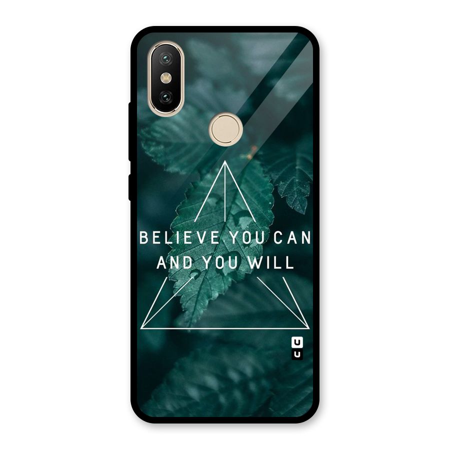 Believe You Can Motivation Glass Back Case for Redmi A2