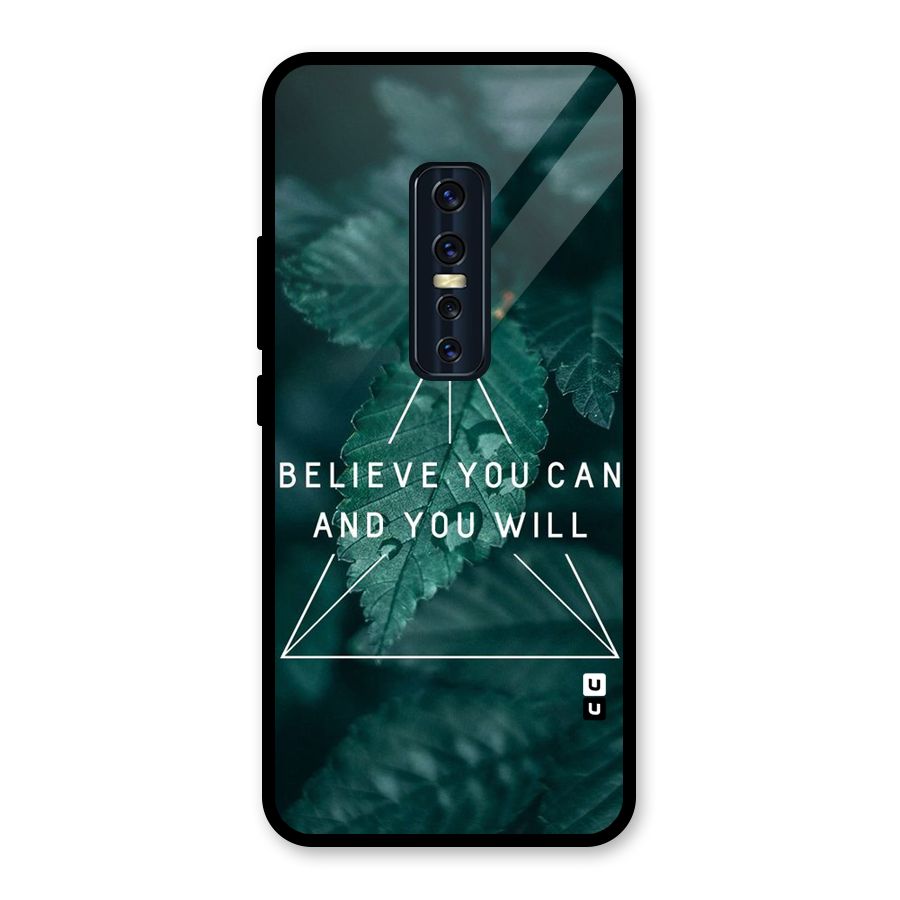 Believe You Can Motivation Glass Back Case for Vivo V17 Pro