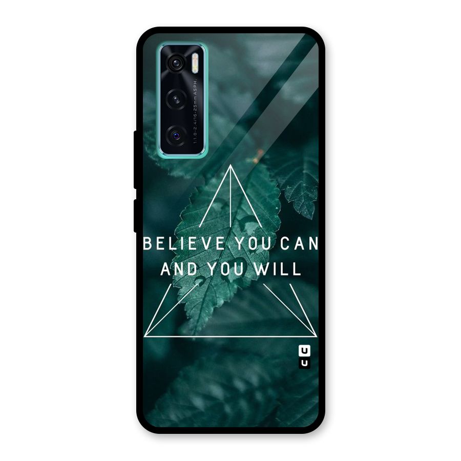 Believe You Can Motivation Glass Back Case for Vivo V20 SE