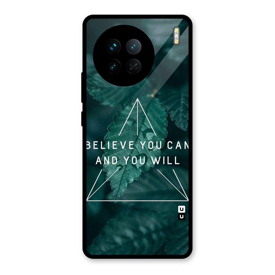 Believe You Can Motivation Glass Back Case for Vivo X90