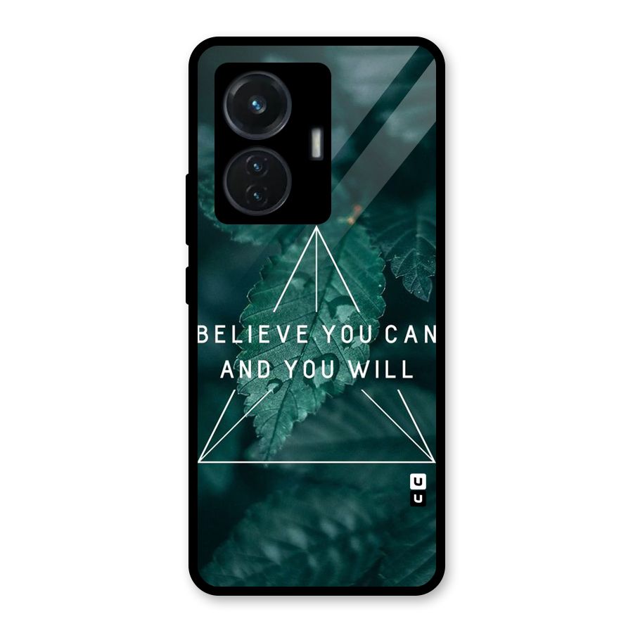Believe You Can Motivation Glass Back Case for iQOO Z6 44W