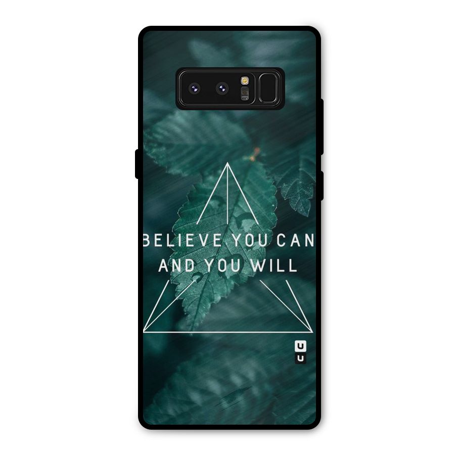 Believe You Can Motivation Metal Back Case for Galaxy Note 8