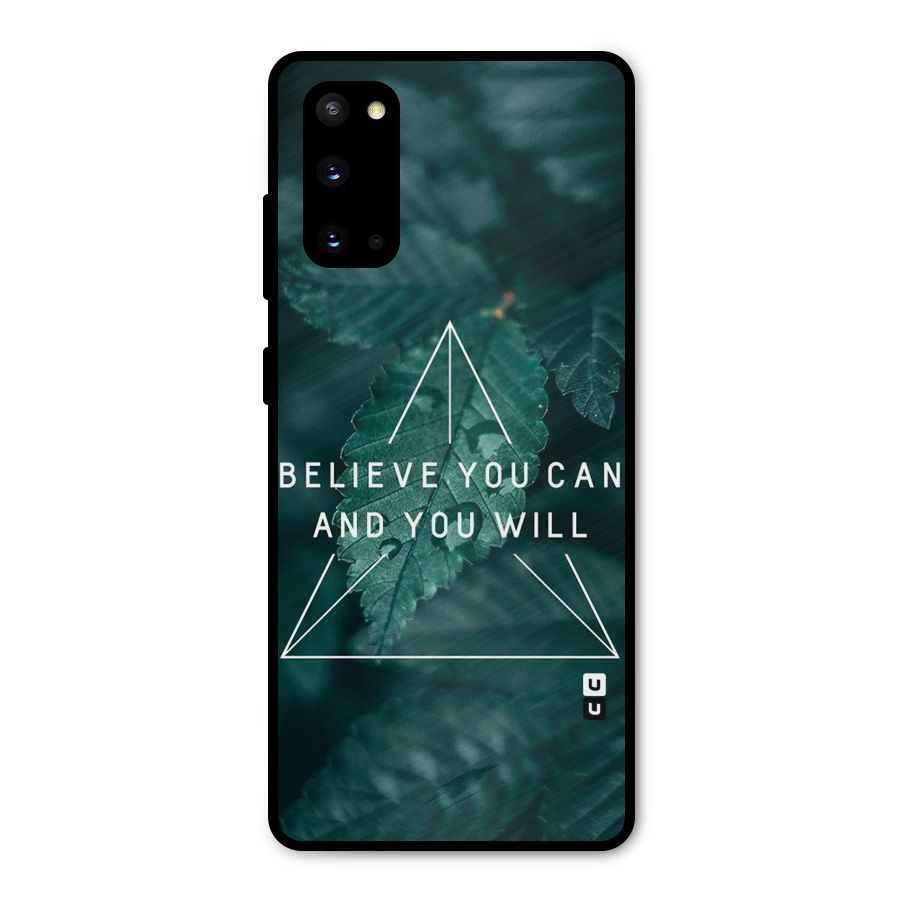 Believe You Can Motivation Metal Back Case for Galaxy S20