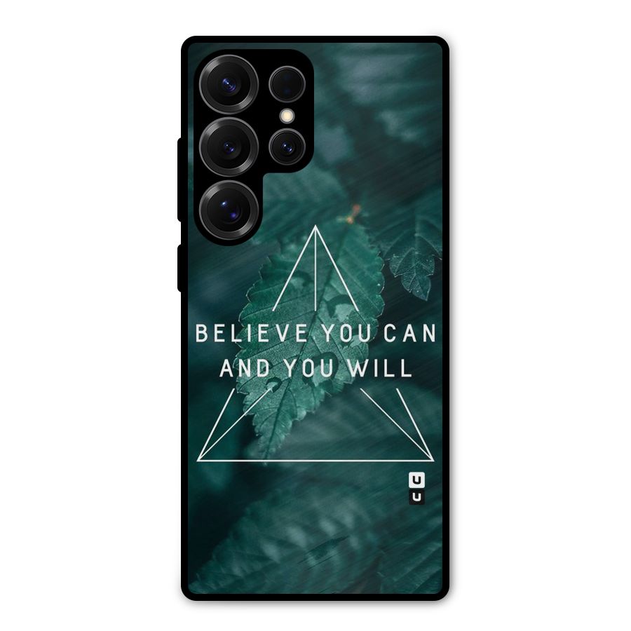 Believe You Can Motivation Metal Back Case for Galaxy S25 Ultra