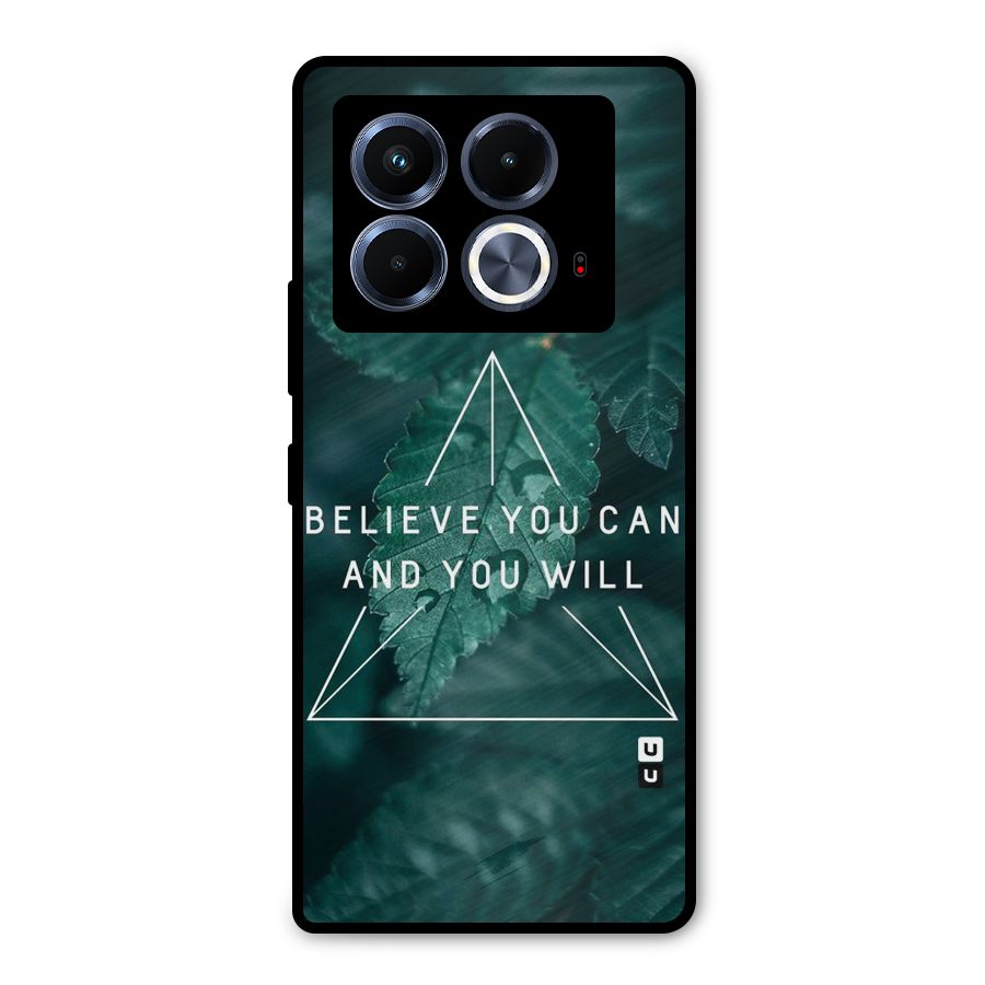 Believe You Can Motivation Metal Back Case for Infinix Note 40 5G