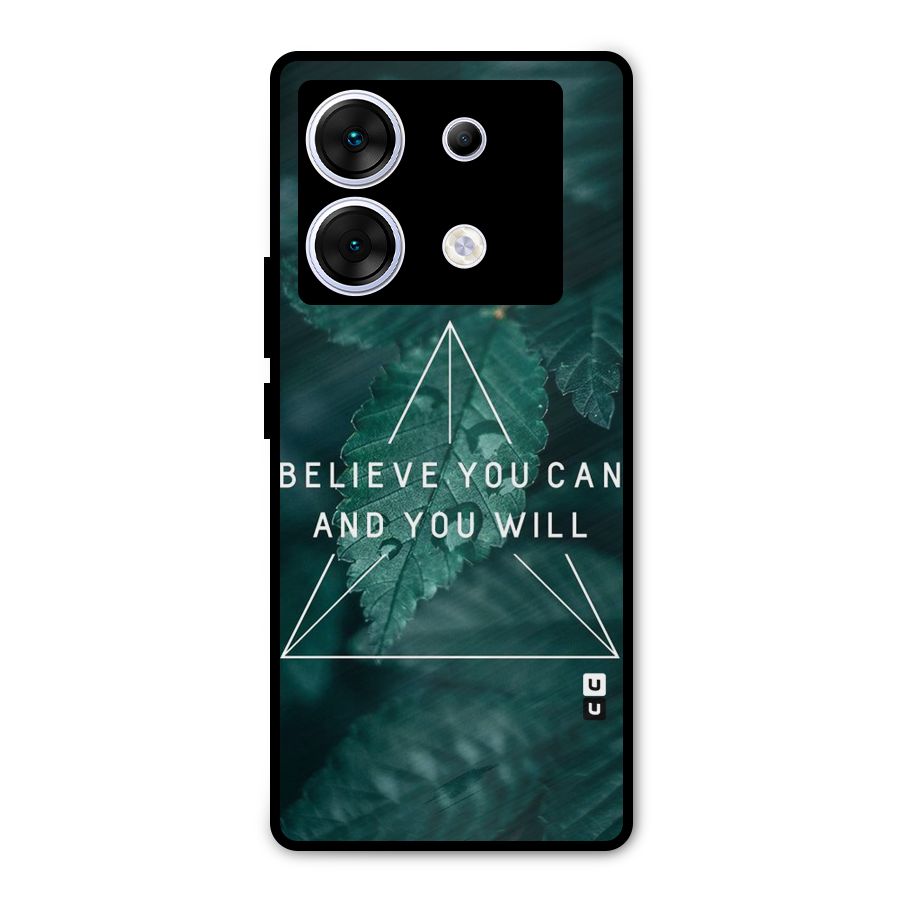 Believe You Can Motivation Metal Back Case for Infinix Zero 30 5G