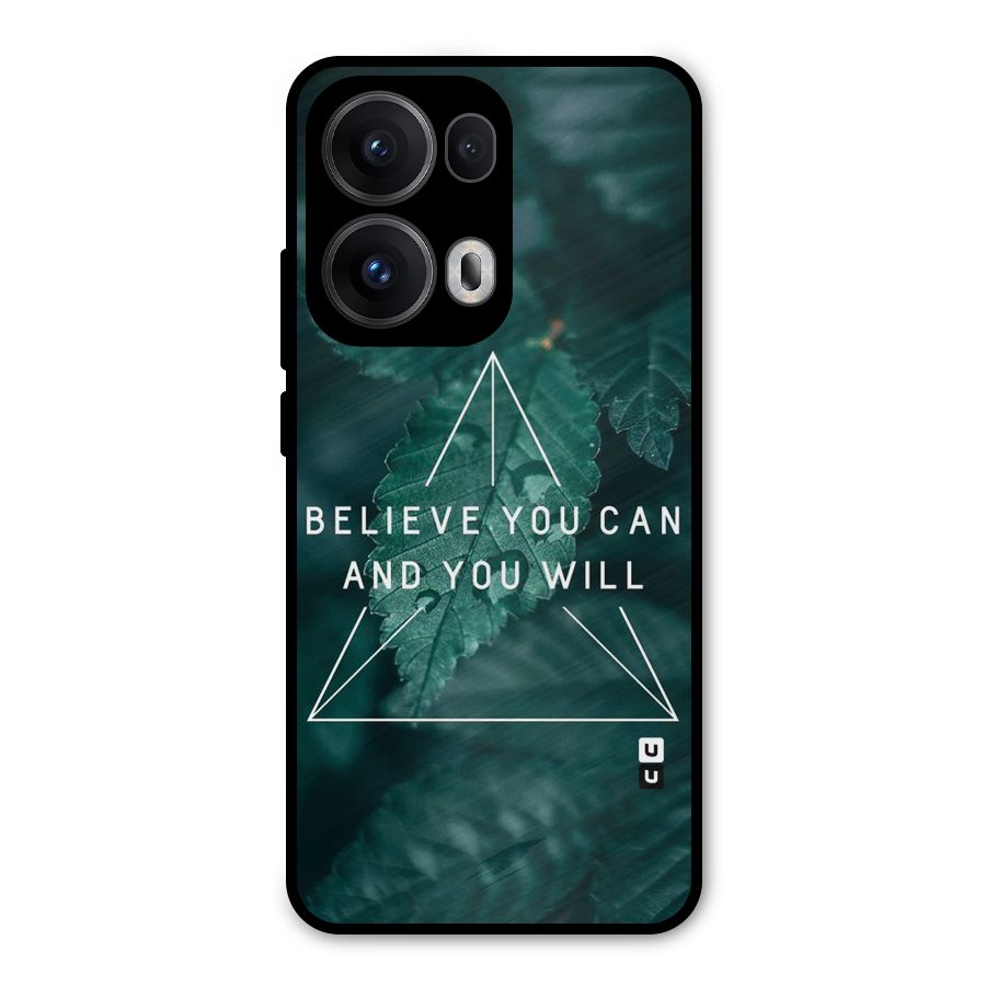 Believe You Can Motivation Metal Back Case for Oppo Reno13 Pro