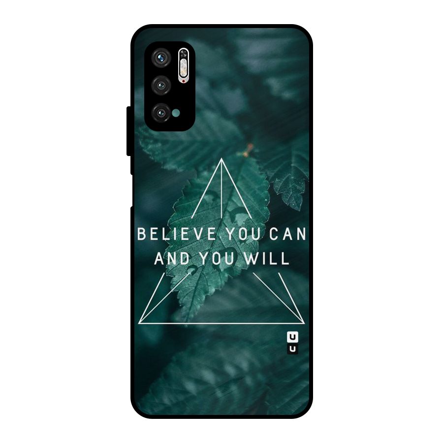 Believe You Can Motivation Metal Back Case for Poco M3 Pro 5G