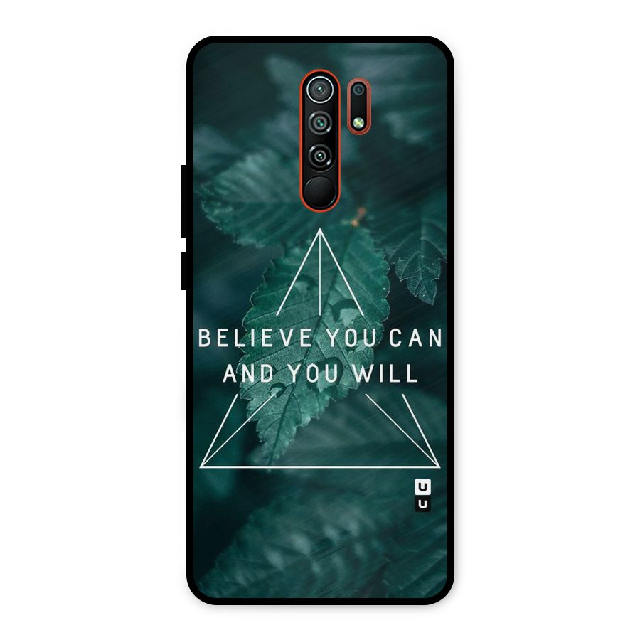 Believe You Can Motivation Metal Back Case for Redmi 9 Prime