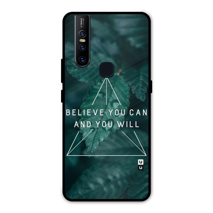 Believe You Can Motivation Metal Back Case for Vivo V15