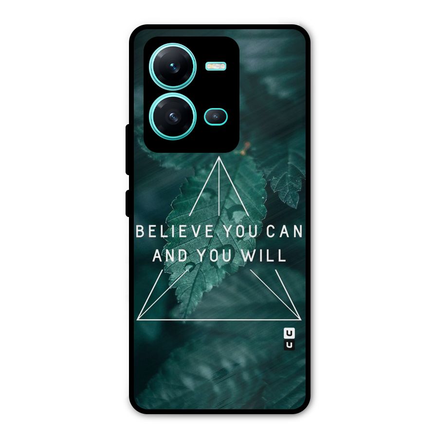 Believe You Can Motivation Metal Back Case for Vivo V25