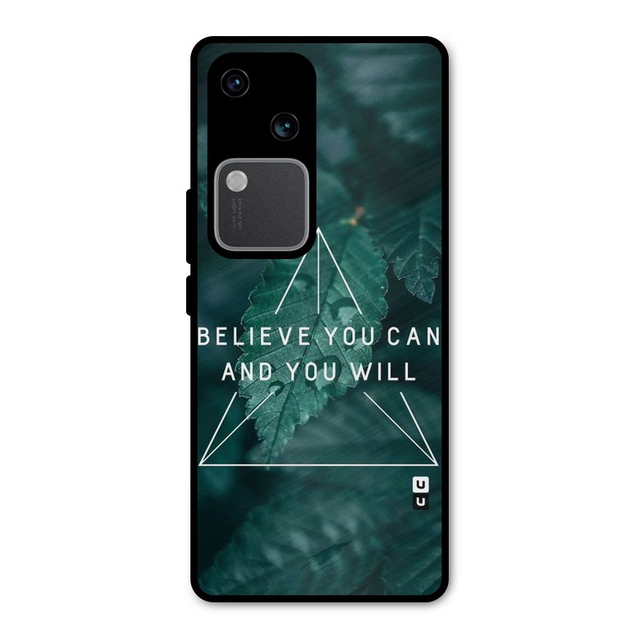 Believe You Can Motivation Metal Back Case for Vivo V30 Pro